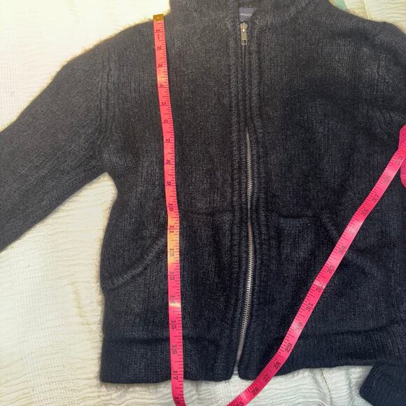 Vintage Angora Rabbit Hair Black Zip Up Jacket French Connection Size Medium - Picture 7 of 15